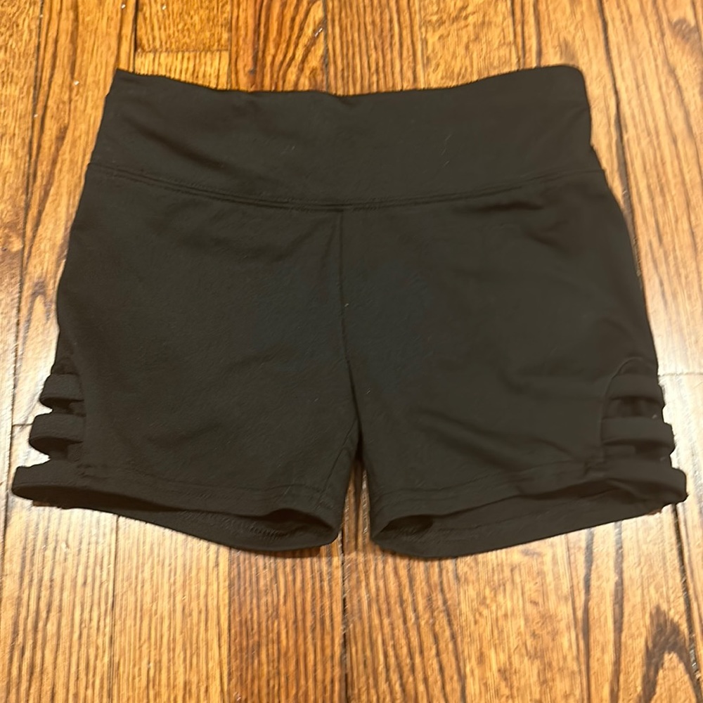Justice black athletic shorts size 10